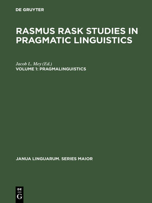 cover image of Pragmalinguistics